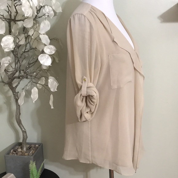 CALVIN KLEIN BROWN BLOUSE - Picture 3 of 5